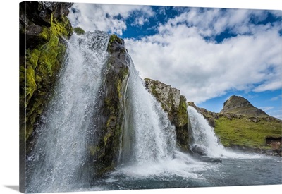 Kirkjufellsfoss Waterfalls, (Church Mountain Falls) Grundarfjordur, Iceland