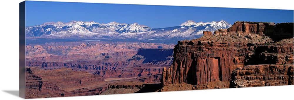 La Sal Mountains seen from Canyonlands National Park Utah