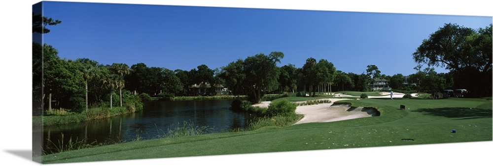 Lake in a golf course, Osprey Point, Kiawah Island Golf Resort, Kiawah Island, Charleston County, South Carolina