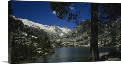Lake in a valley, Lower Canyon Creek Lake, Trinity Alps, California