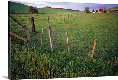 Landscape With Farm And Fenceline