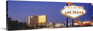 Las Vegas Strip Wall Art & Canvas Prints | Las Vegas Strip Panoramic ...
