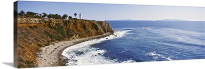 Lighthouse at a coast, Point Vicente Lighthouse, Palos Verdes, California