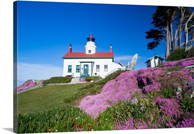 Lighthouse on a hill, Battery Point Lighthouse, Crescent City, California