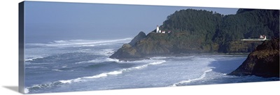 Lighthouse on a hill, Heceta Head Lighthouse, Heceta Head, Lane County, Oregon,