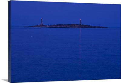 Lighthouse on an island, Thacher Island, Rockport, Cape Ann, Massachusetts