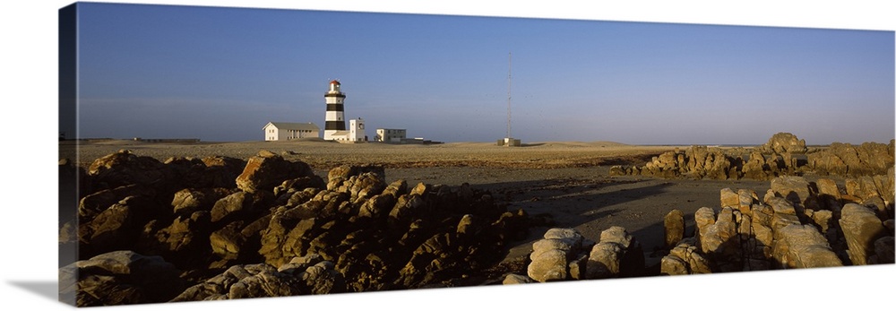 Lighthouse on the beach, Cape Recife Lighthouse, Port Elizabeth, Eastern Cape Province, South Africa