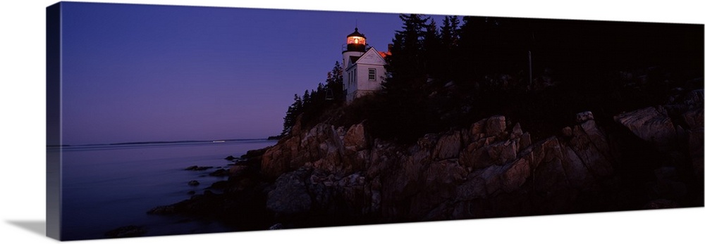 Lighthouse on the coast, Bass Head Lighthouse, Bass Harbor, Hancock County, Mount Desert Island, Maine,