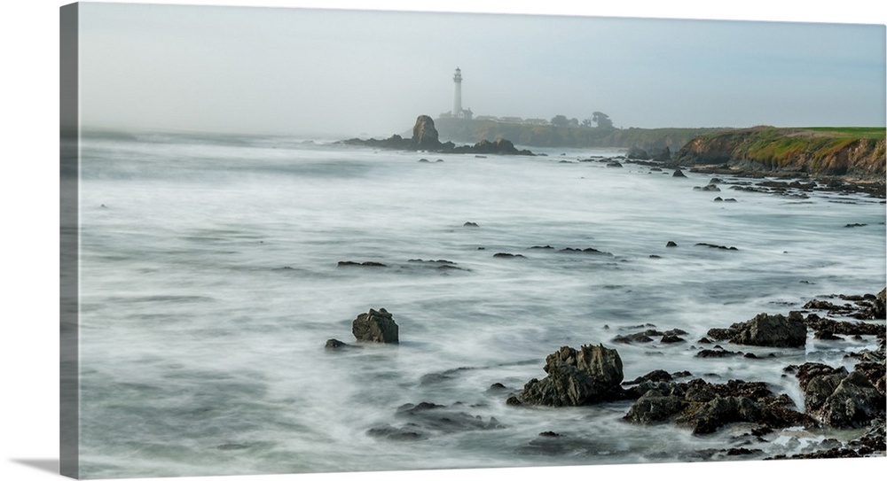 Lighthouse on the coast, Pigeon Point Light Station, Cabrillo Highway, California, USA