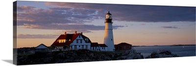 Lighthouse On The Coast, Portland Head Light, Cape Elizabeth, Maine, USA