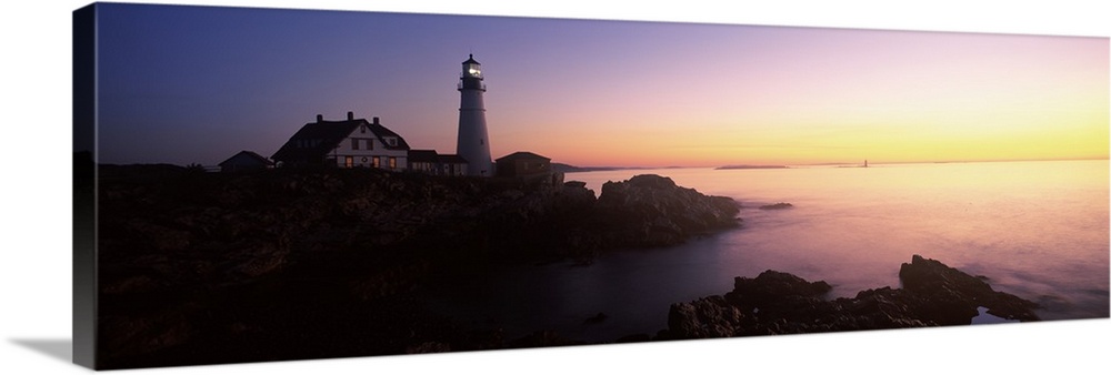 Lighthouse on the coast, Portland Head Lighthouse, Cape Elizabeth, Cumberland County, Maine,