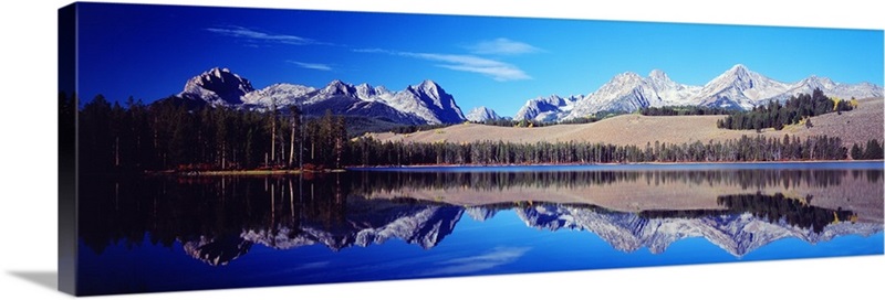 Little Redfish Lake Mountains ID Wall Art, Canvas Prints, Framed Prints ...