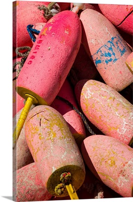 Lobster Buoys At Port, Port Clyde, Maine, USA