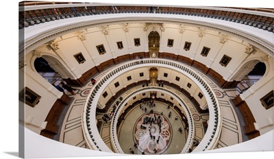 Looking Down From The Dome Of The Texas State Capitol Building, Austin, Texas
