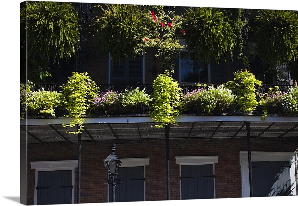Low angle view of a balcony, French Quarter, New Orleans, Louisiana