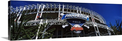 Low angle view of a baseball stadium, Progressive Field, Cleveland, Ohio