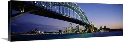 Low angle view of a bridge, Sydney Harbor Bridge, Sydney, New South Wales, Australia