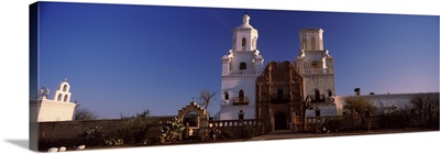 Low angle view of a church Mission San Xavier Del Bac Tucson Arizona