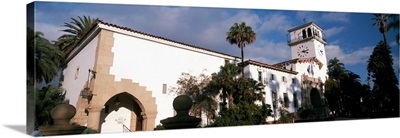 Low angle view of a courthouse Santa Barbara California