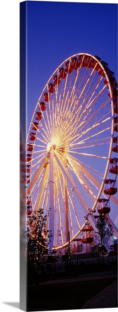 Low angle view of a ferris wheel, Navy Pier Park, Chicago, Illinois