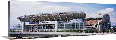 Low angle view of a football stadium, FirstEnergy Stadium, Cleveland, Ohio