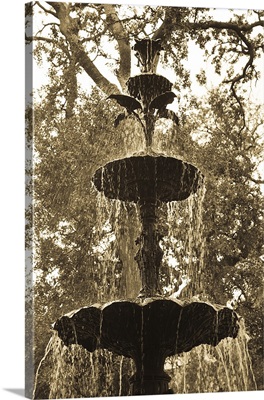 Low angle view of a fountain, Bienville Square, Mobile, Alabama