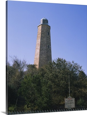 Low angle view of a lighthouse, Cape Henry Lighthouse, Cape Henry, Virginia