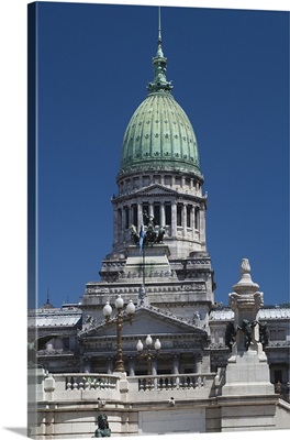 Low angle view of a parliament building, Palacio Del Congreso, Buenos Aires, Argentina