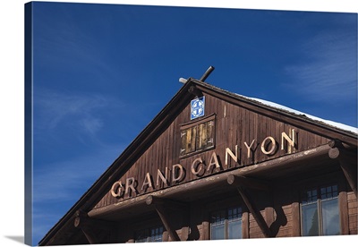 Low angle view of a railroad station, Grand Canyon Depot, Grand Canyon Village, Grand Canyon National Park, Arizona
