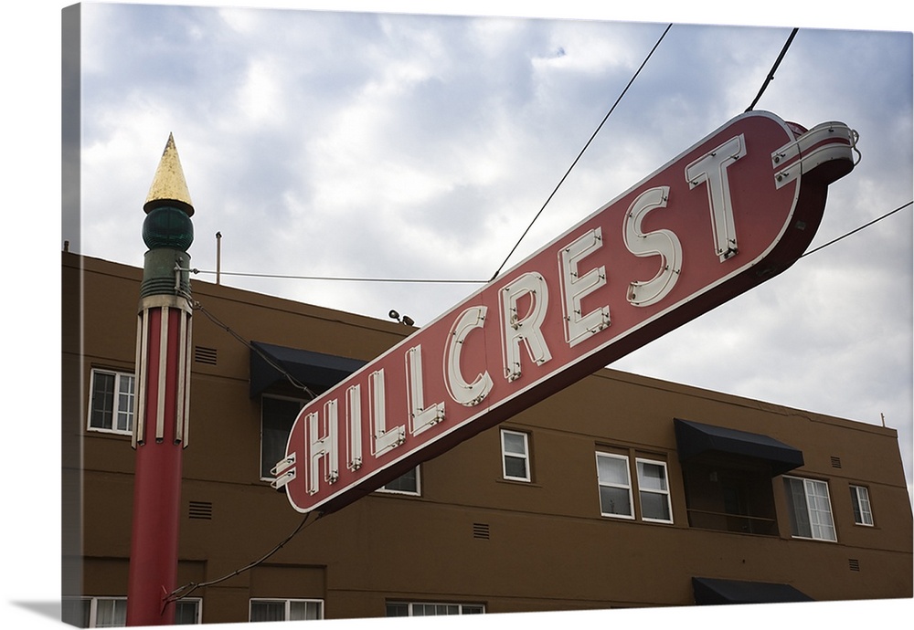 USA, California, San Diego, signs for Hillcrest, center of San Diego gay community