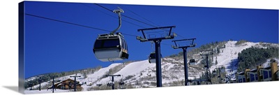 Low angle view of a ski lift, Steamboat Springs, Colorado