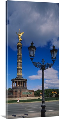 Low angle view of a statue on a tower, Victory Column, Berlin, Germany