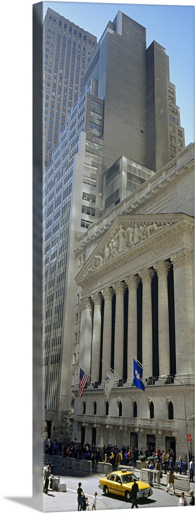 Low angle view of a stock exchange building, New York Stock Exchange, Manhattan, New York City, New York State