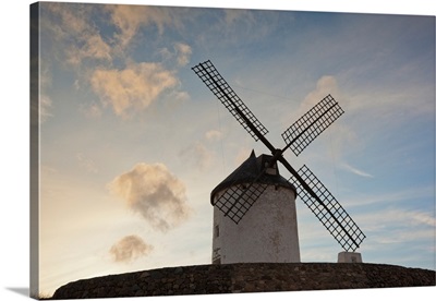 Low angle view of a traditional windmill, Don Quixote's Windmills, Spain