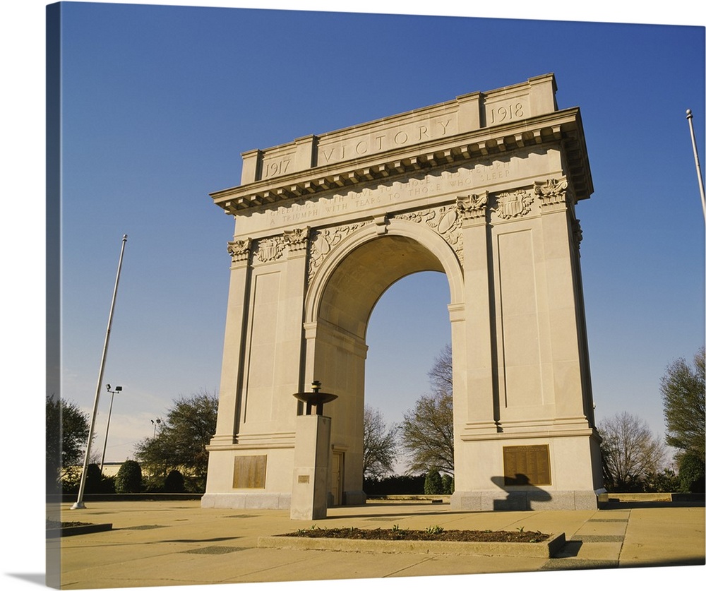 Low angle view of a triumphal arch, Newport News Victory Arch, Newport News, Virginia