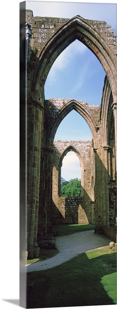 Low angle view of an archway, Bolton Abbey, Yorkshire, England