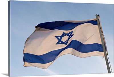 Low angle view of an Israeli Flag fluttering, Israel