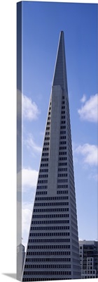 Low angle view of an office building, Transamerica Pyramid, San Francisco, California