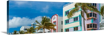 Low Angle View Of Buildings At Ocean Drive, South Beach, Miami Beach, Florida, USA