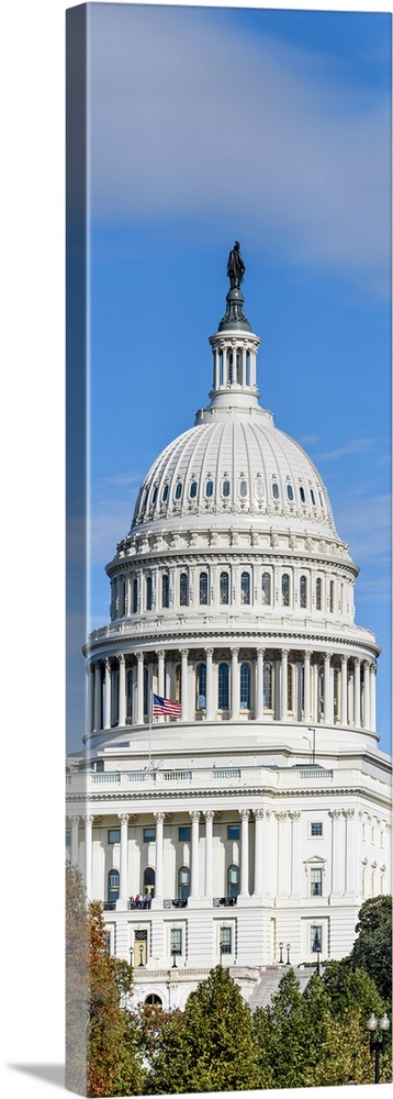 Low angle view of Capitol Building, Washington DC, USA