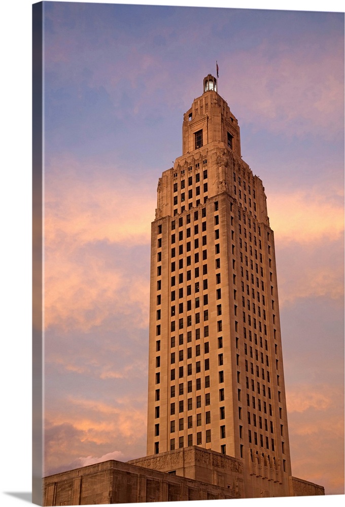 Low angle view of Louisiana State Capitol, Baton Rouge, Louisiana