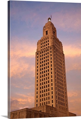 Low angle view of Louisiana State Capitol, Baton Rouge, Louisiana