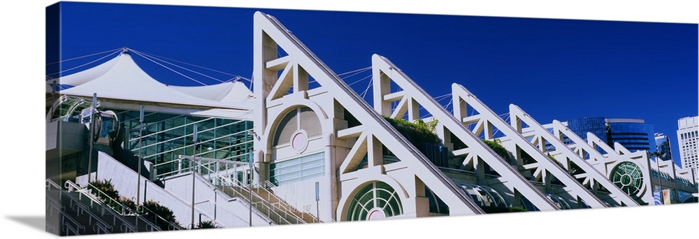 Low angle view of San Diego Convention Center, Marina District, San Diego, California, USA