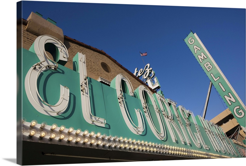 Low angle view of sign of El Cortez Hotel and Casino, Fremont Street, Las Vegas, Nevada