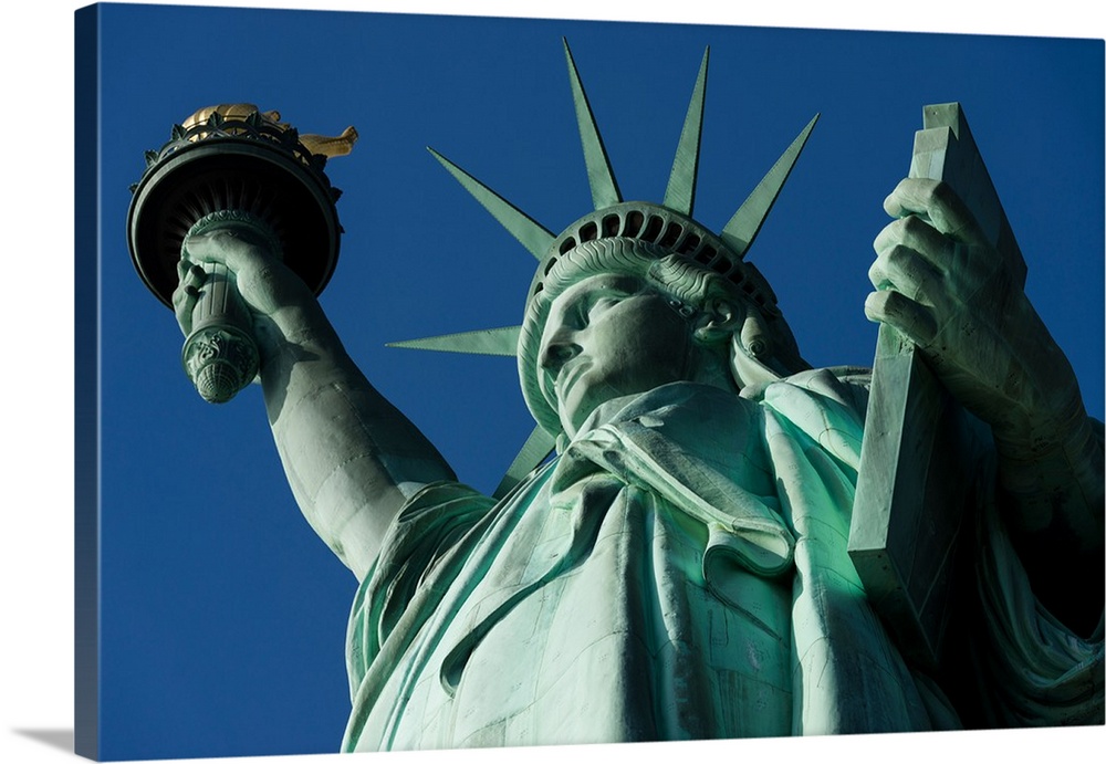 Low angle view of Statue Of Liberty, Manhattan, New York City, New York State, USA