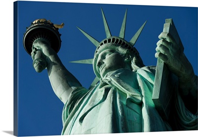 Low angle view of Statue Of Liberty, Manhattan, New York City, New York State