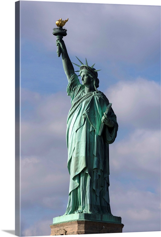 Low angle view of Statue Of Liberty, Manhattan, New York City, New York State, USA