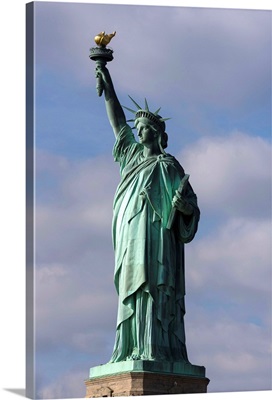 Low angle view of Statue Of Liberty, Manhattan, New York City, New York State