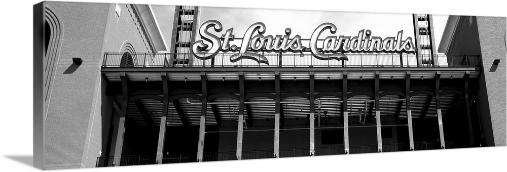 St Louis Canvas Art Prints Black and White: St Louis Cardinals New Busch  Stadium