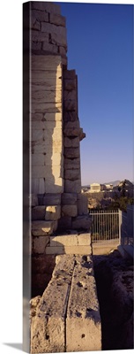Low angle view of the ruins of a building, Athens, Greece
